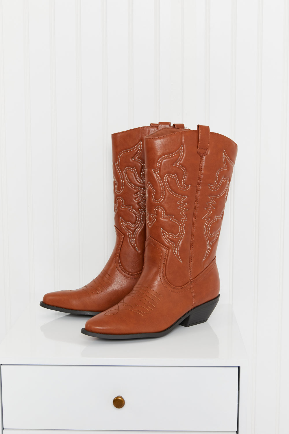 Fortune Dynamic Countryside Lane Mid-Calf Embroidered Cowboy Boots