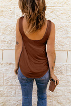 Load image into Gallery viewer, Crisscross Cutout Ruched Curved Hem Tank
