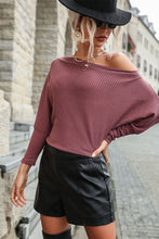 Load image into Gallery viewer, Boat Neck Waffle Knit Top
