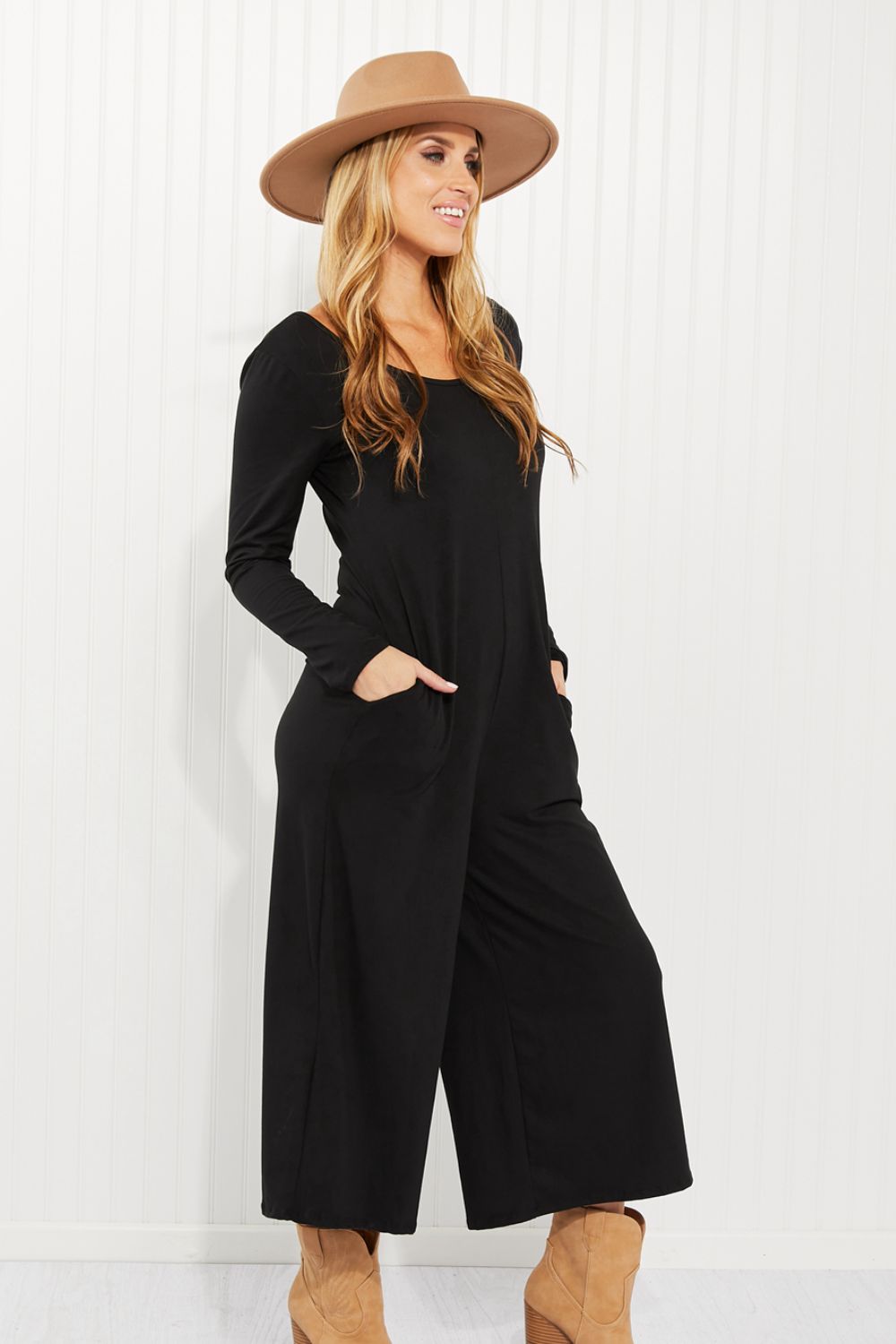 Acting Pro Fairest of All Full Size Long Sleeve Jumpsuit