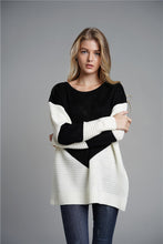 Load image into Gallery viewer, Two-Tone Chevron Pullover Sweater
