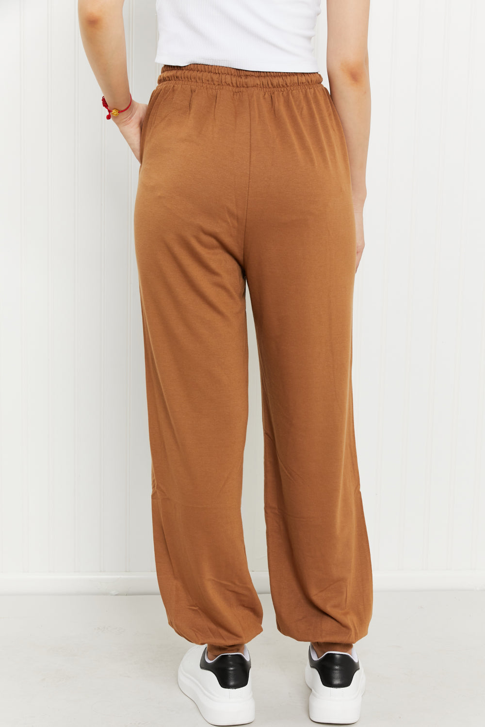 Zenana Full Size Drawstring Waist Joggers with Pockets