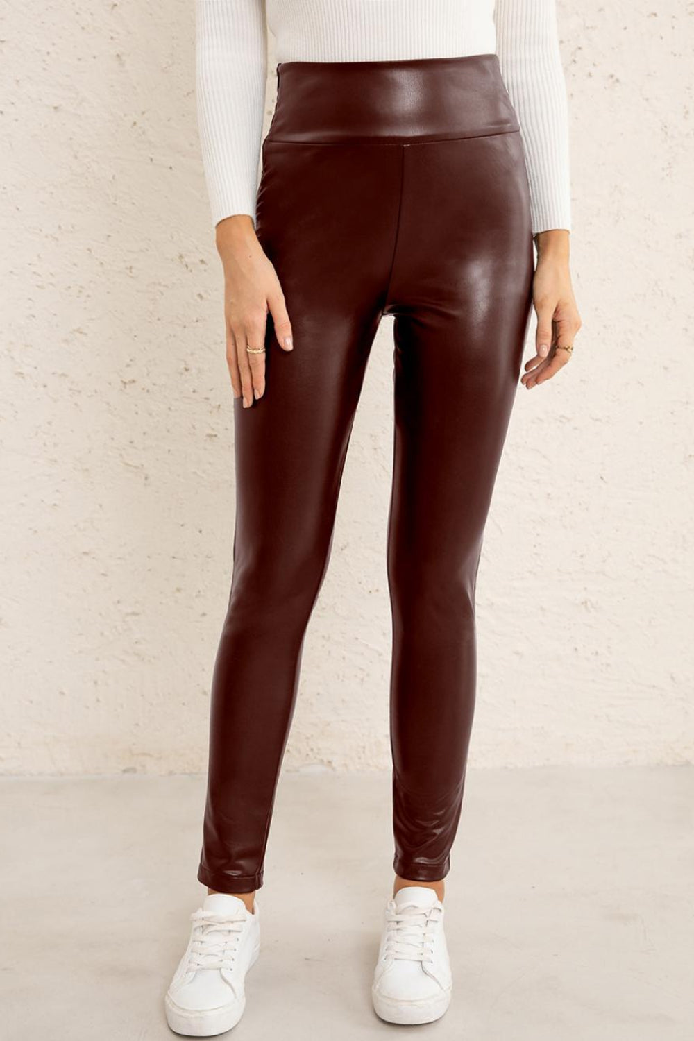 PU Leather Skinny Pants