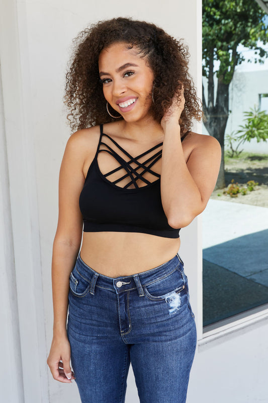 Zenana Weekend Ready Full Size Strappy Bralette