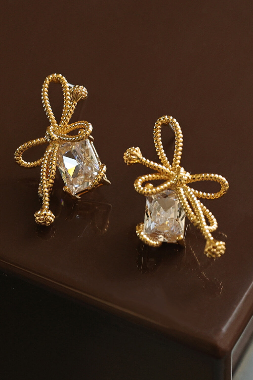 Bow Cubic Zirconia Earrings