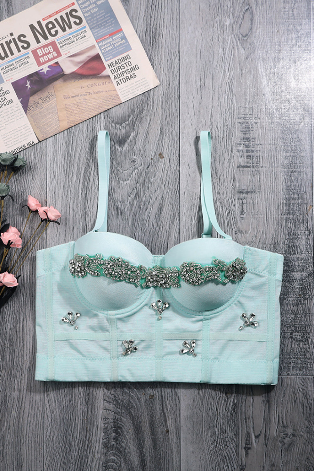 Rhinestone Applique Bustier