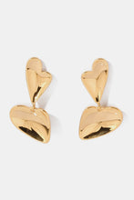 Load image into Gallery viewer, Heart-Throb Gold-Plated Drop Earrings
