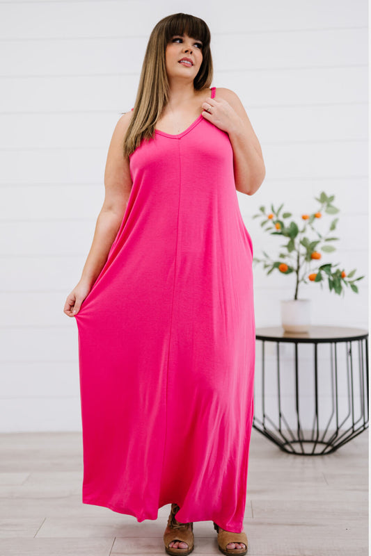 Zenana Beach Vibes Full Size Cami Maxi Dress