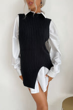 Load image into Gallery viewer, Slit Hem Sweater Vest Dress
