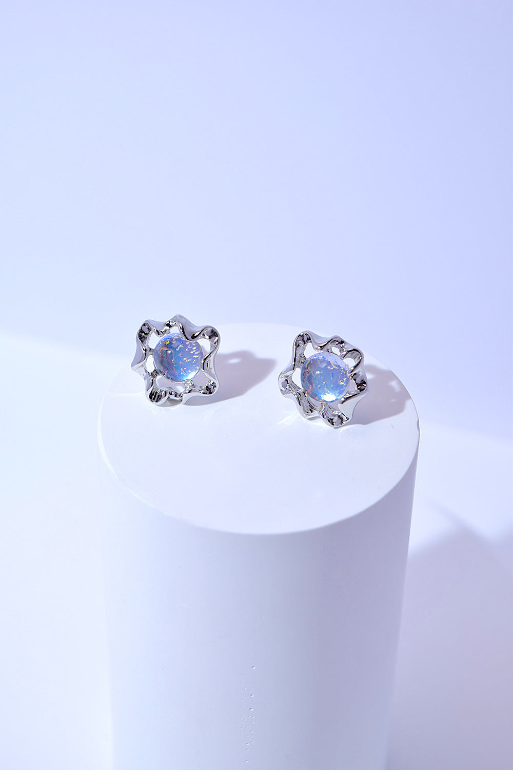 Rhinestone Flower Shape Stud Earrings