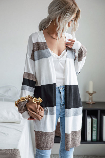 Striped Longline Cardigan