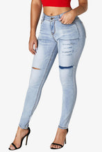 Load image into Gallery viewer, Acid Wash Ripped Skinny Jeans
