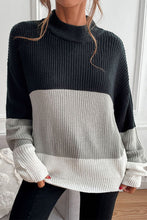 Load image into Gallery viewer, Color Block Ribbed Knit Sweater
