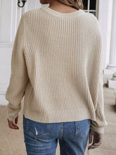 Load image into Gallery viewer, Button Down Rib-Knit Reversible Sweater
