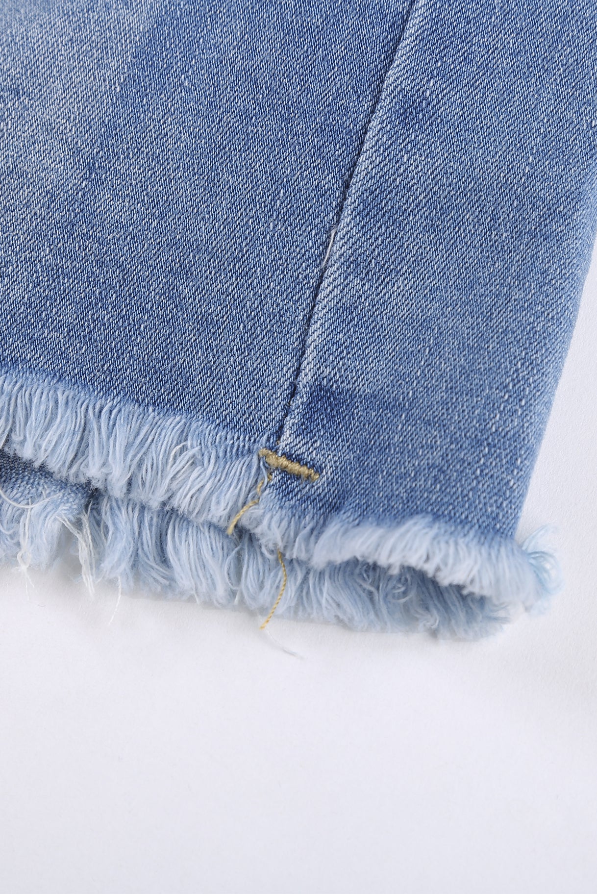 Frayed Hem Denim Shorts