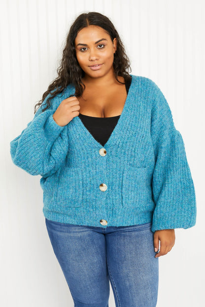 Davi & Dani Just a Fling Full Size Button Down Cardigan