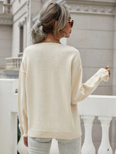 Load image into Gallery viewer, Frilled Sleeves V-Neck Sweater
