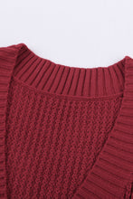 Load image into Gallery viewer, Open Front Curved Knit Cardigan Sweater
