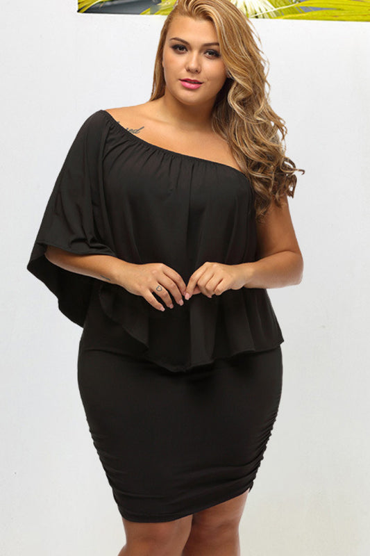 Full Size Off-Shoulder Ruffled Dress