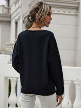 Load image into Gallery viewer, Frilled Sleeves V-Neck Sweater
