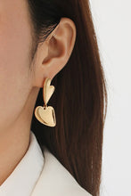 Load image into Gallery viewer, Heart-Throb Gold-Plated Drop Earrings
