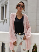 Load image into Gallery viewer, Flare Sleeve Openwork Open Front Cardigan
