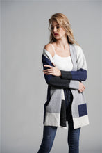 Load image into Gallery viewer, Color Block Open Front Longline Cardigan
