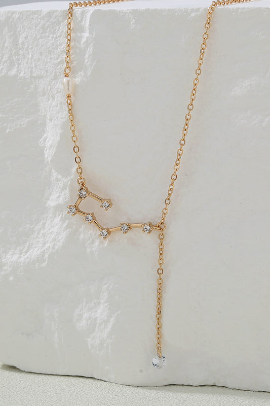 Rhinestone Taurus Chain Necklace