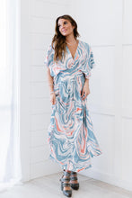 Load image into Gallery viewer, ODDI Down to Earth Full Size Run Marbled Midi Dress
