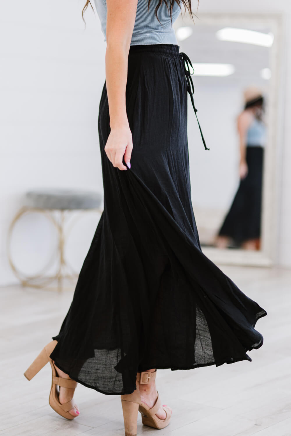 Sweet Lovely by Jen Full Size Leaps and Bounds Slit Maxi Skirt