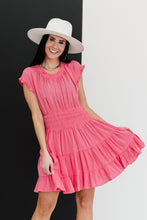 Load image into Gallery viewer, ODDI Pink Passion Full Size Run Smocked Waist Dress
