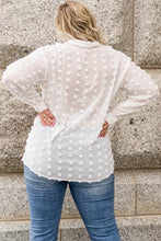 Load image into Gallery viewer, Plus Size Swiss Dot Dropped Shoulder Shirt
