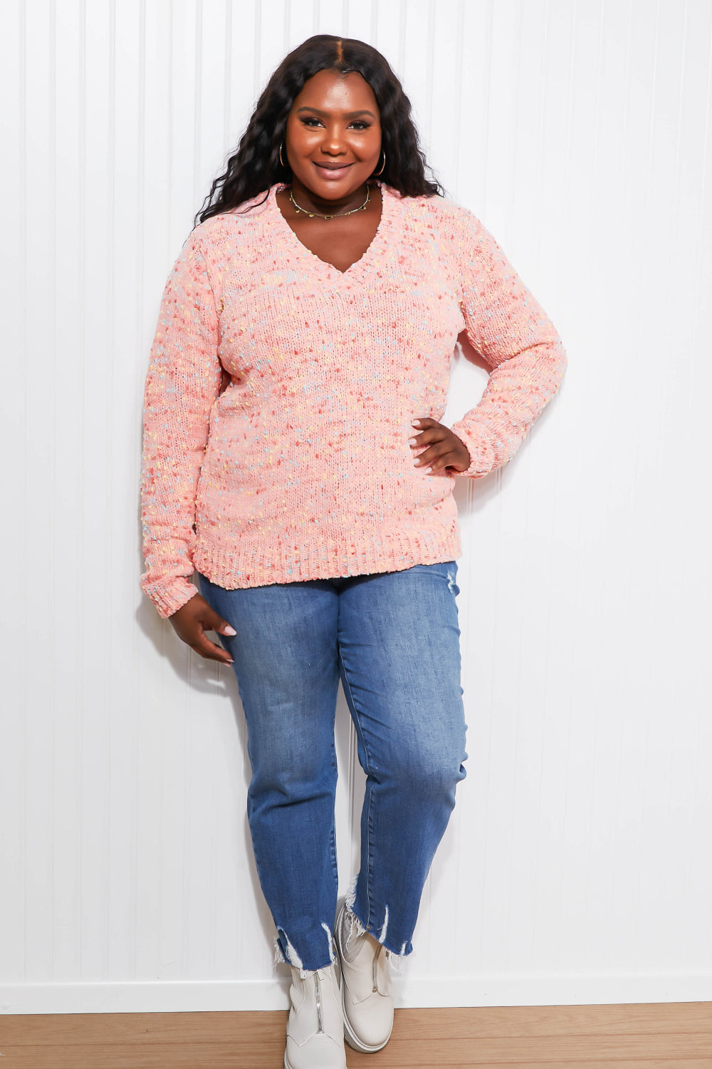 Sew In Love Cupcakes for Dinner Full Size Confetti Knit Sweater