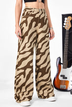 Load image into Gallery viewer, Animal Print High Waist Wide Leg Pants
