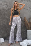 Snakeskin Print Wide Legs Pants