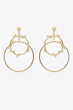 18K Gold-Plated Double Hoop Drop Earrings