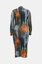 Load image into Gallery viewer, Plus Size Printed Mock Neck Maxi Dress
