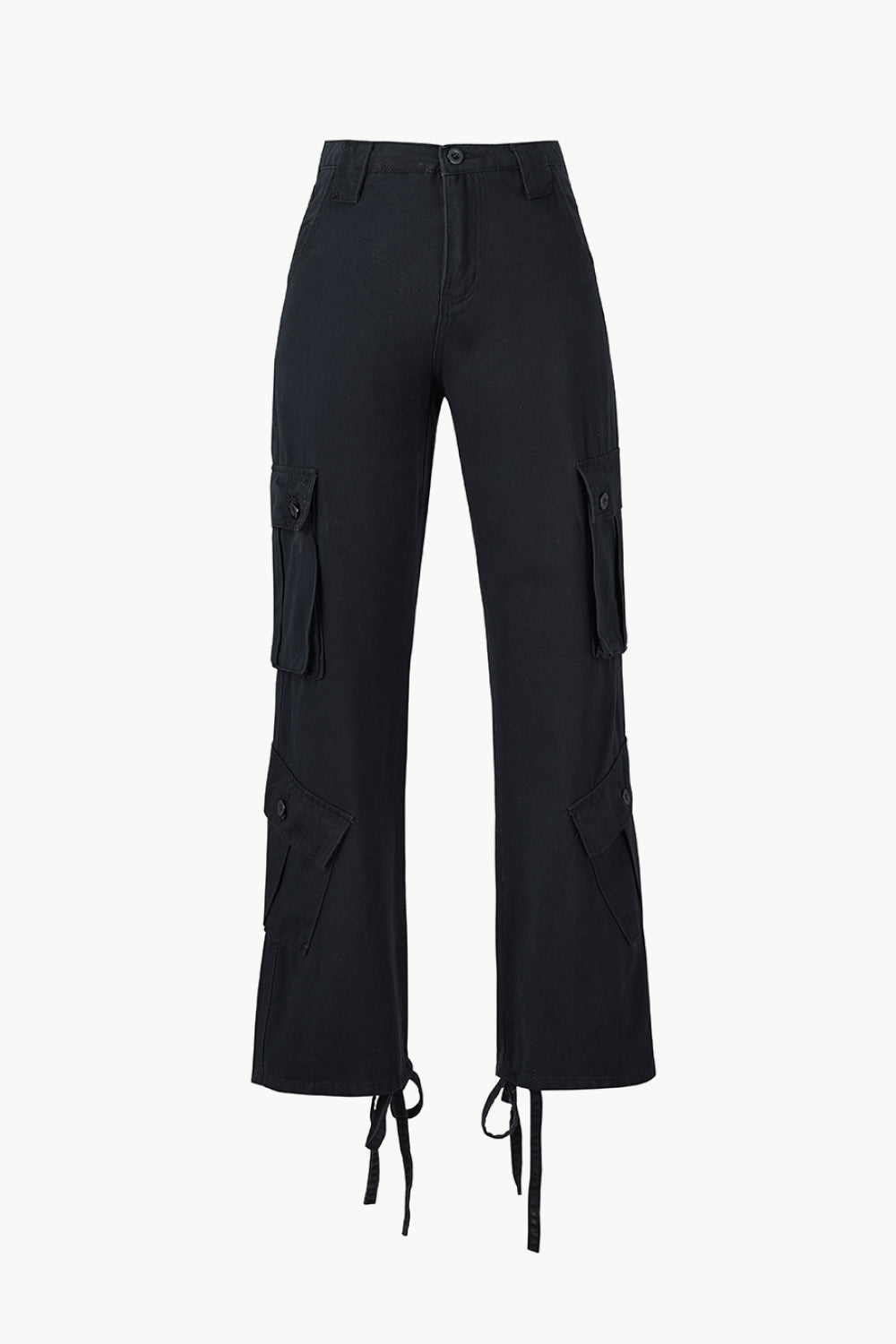 Ankle-Tie Cargo Pants