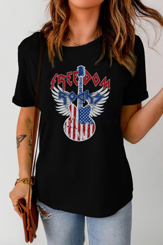 FREEDOM ROCKY Graphic Short Sleeve Tee