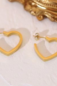 Heart-Shaped Hoop Earrings