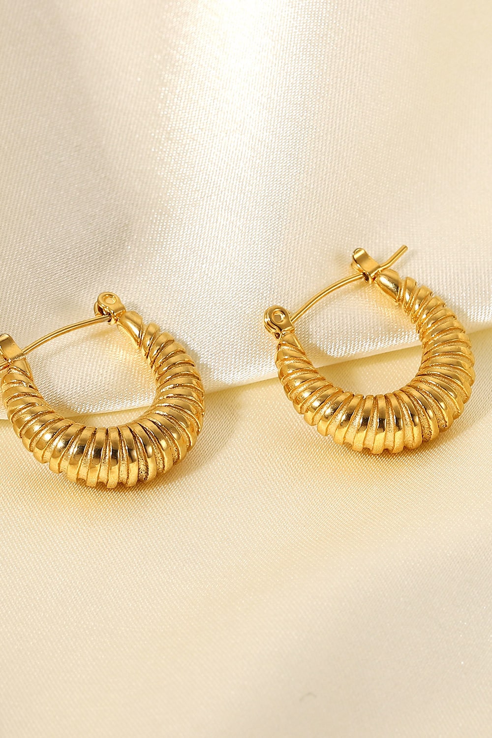 Catch Me Up Textured Hoop Earrings