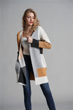 Color Block Open Front Longline Cardigan