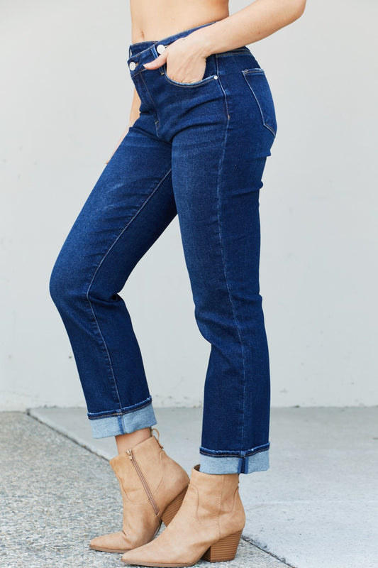 RISEN Crossover Waist Jeans with Pockets