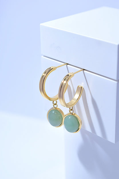 C-Hoop Drop Earrings