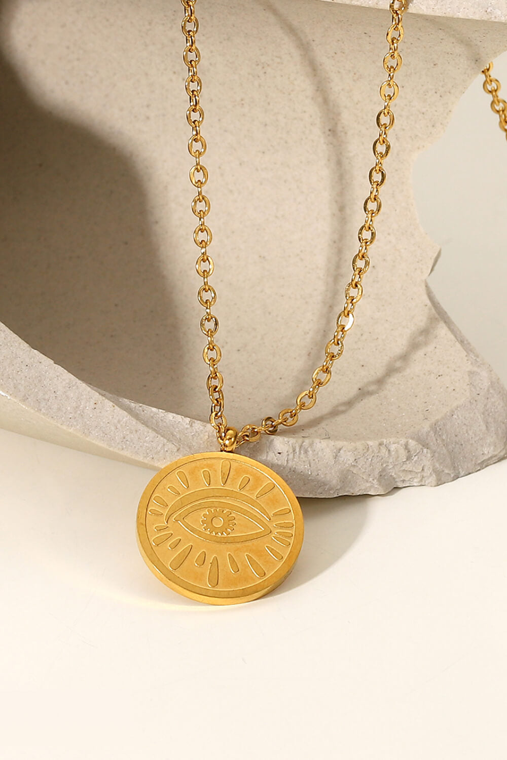 Eye Coin Pendant Necklace