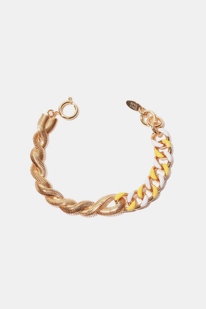 Contrast Twisted Chunky Chain Bracelet