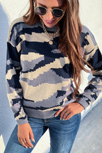 Load image into Gallery viewer, Pixelated Camouflage Print Sweater
