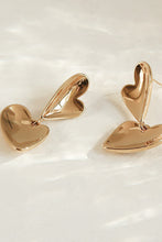 Load image into Gallery viewer, Heart-Throb Gold-Plated Drop Earrings
