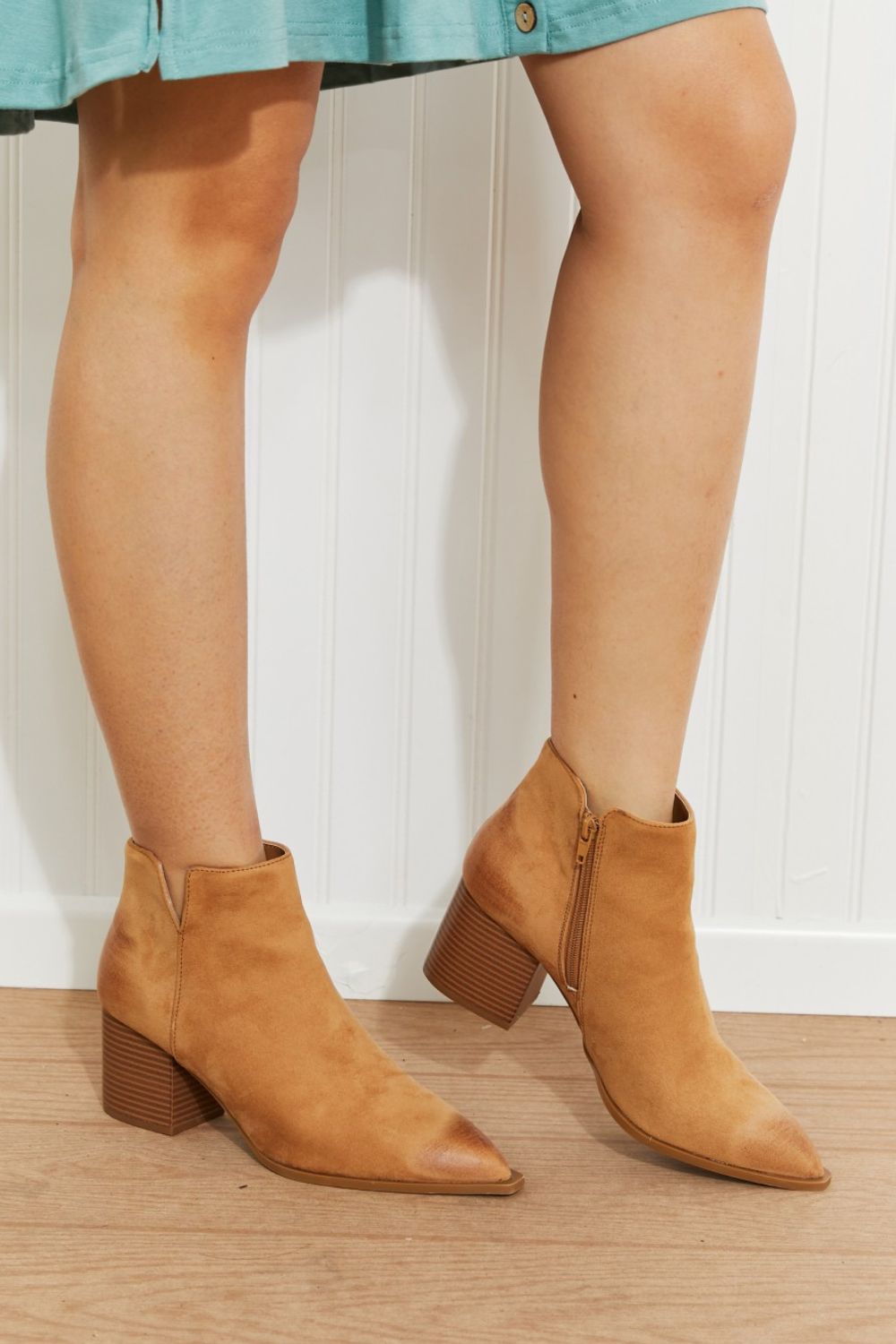 Qupid On the Road Again Pointed Toe Booties