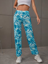 Load image into Gallery viewer, Abstract Print High Waist Ruched Pants
